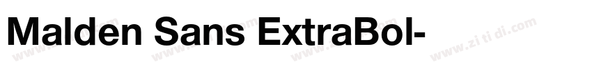 Malden Sans ExtraBol字体转换